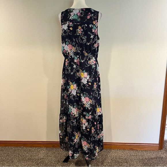 Merona Floral Sleeveless Maxi navy Dress - Picture 6 of 12